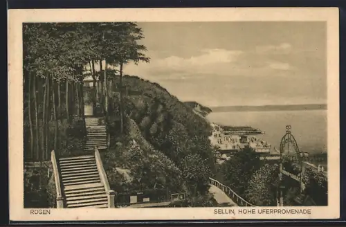AK Sellin /Rügen, Hohe Uferpromenade