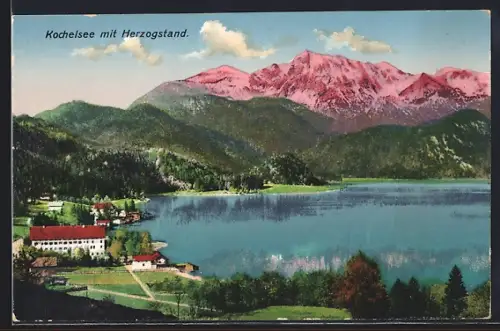 AK Kochelsee, Seepartie mit Herzogstand