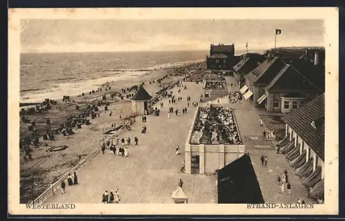 AK Westerland /Sylt, Strand-Anlagen aus der Vogelschau