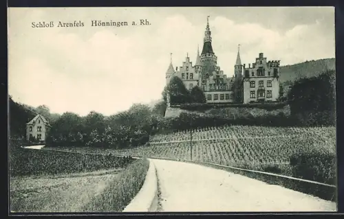 AK Bad Hönningen, Ansicht vom Schloss Arenfels