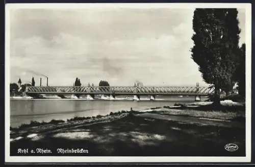 AK Kehl a. Rhein, Rheinbrücken