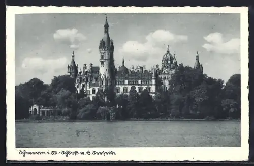 AK Schwerin i. M., Blick zum Schloss