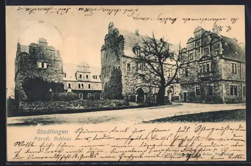 AK Stadthagen, Partie am fürstl. Schloss