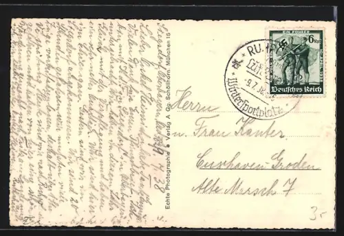 AK Ruhpolding, Ortsansicht mit Hochfelln