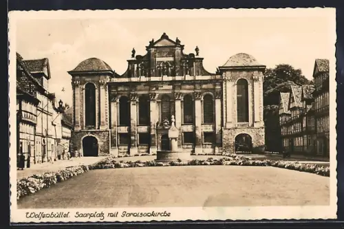 AK Wolfenbüttel, Saarplatz mit Garnisonkirche