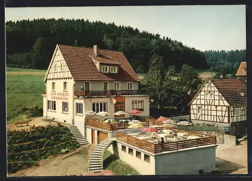 AK Gras-Ellenbach / Odw., Café-Pension Gassbachtal, Bes.: Anton Vennemann
