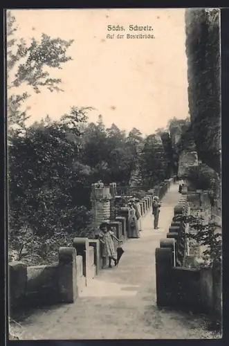 AK Lohmen /Sächsische Schweiz, Basteibrücke