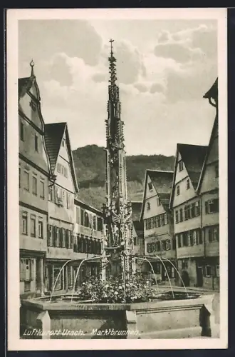 AK Urach / Württbg., Marktbrunnen