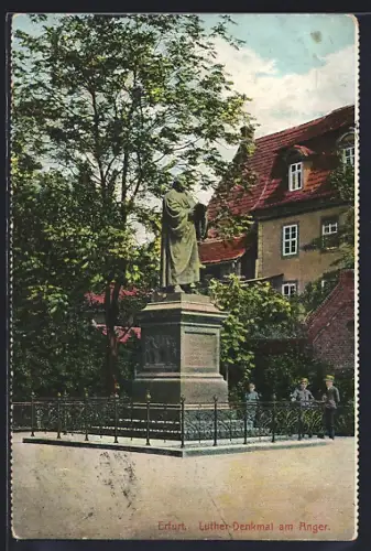 AK Erfurt, Luther-Denkmal am Anger