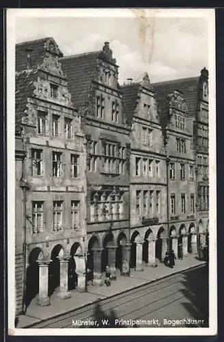 AK Münster /W., Bogenhäuser am Prizipalmarkt