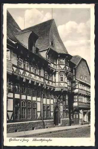 AK Goslar i. H., Gebäude in der Marktstrasse