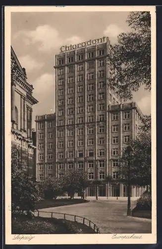 AK Leipzig, Gesamtansicht vom Europahaus