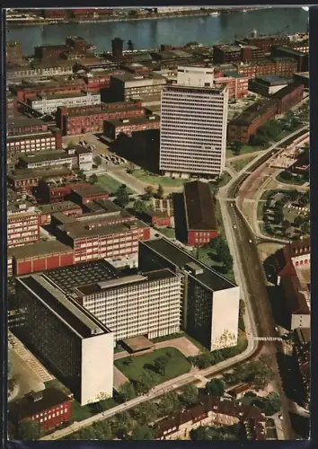 AK Ludwigshafen am Rhein, BASF-Hochhaus aus der Vogelschau