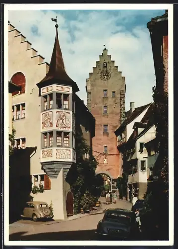 AK Meersburg am Bodensee, Oberthor mit Zunfthaus der 101-er Bürger