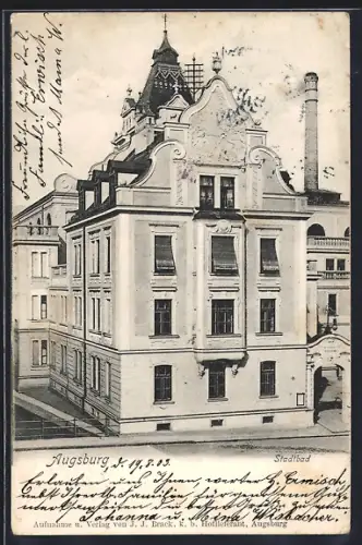 AK Augsburg, Partie am Stadtbad
