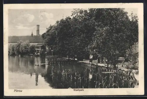 AK Mirow / Mecklenburg, Teich im Stadtpark