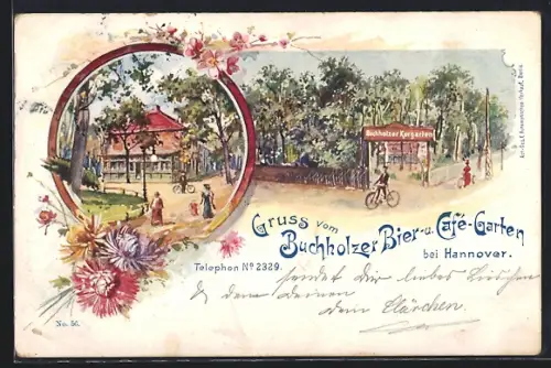 Lithographie Hannover, Buchholzer Bier- und Café-Garten