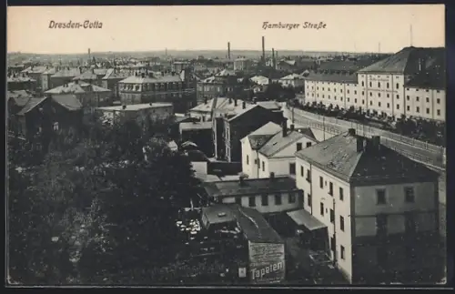 AK Dresden-Cotta, Hamburger Strasse, A. S. Kurt Riedel Tapetenhandel