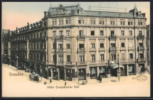AK Dresden, Hotel Europäischer Hof