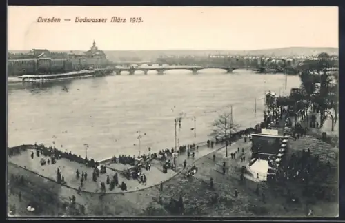 AK Dresden, Hochwasser März 1915