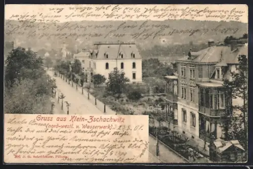 AK Dresden-Zschachwitz, Ortsansicht nord-westl. v. Wasserwerk