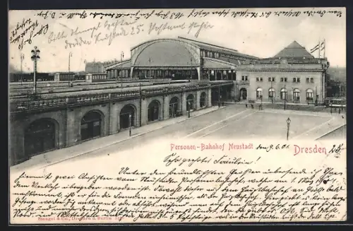AK Dresden, Personen-Bahnhof Neustadt