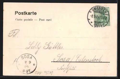 AK Dresden-Neust., Etablissement Waldschlösschen-Terrasse, Inh. H. Hoffmeister