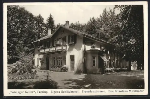 AK Tutzing, Gasthaus Tutzinger Keller, Bes. Nikolaus Mühlhofer