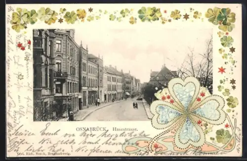 AK Osnabrück, Passanten in der Hasestrasse