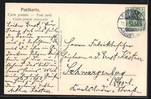 AK Dresden-Neustadt, Haus Fischhausstrasse 10