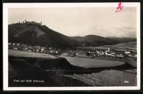 AK Furth, Ortsansicht mit Stift Göttweig