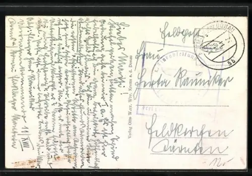 AK Furth, Ortsansicht mit Stift Göttweig