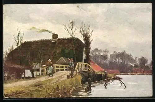 Künstler-AK Johan Georg Gerstenhauer: Norden /Ostfriesland, Teehaus Wadi Kisan