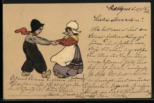 Künstler-AK Ethel Parkinson: Tanzende Kinder