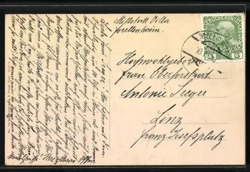 AK Millstatt am See, Ortsansicht mit dem Goldegg