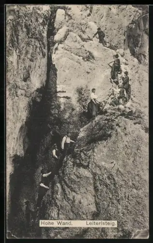 AK Hohe Wand, Bergsteiger, Leiterlsteig