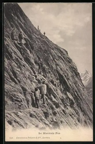 AK Le Mauvais Pas, Bergsteiger