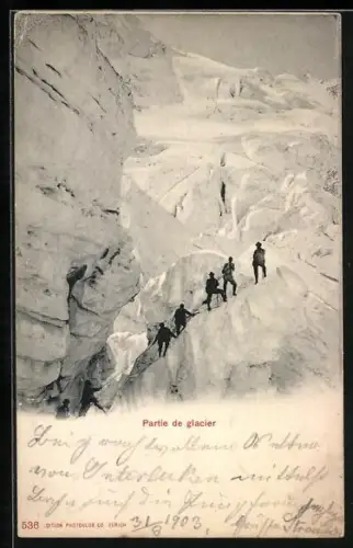 AK Partie de glacier, Bergsteiger