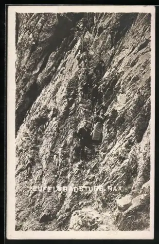 AK Rax, Teufelsbadstube mit Kletterern