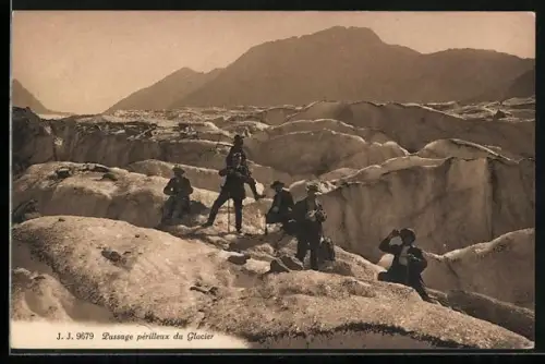 AK Passage périlleux du Glacier
