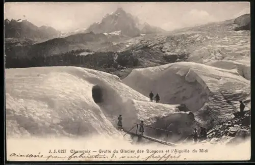 AK Chamonix, Grotte du Glacier des Bossons et l`Aguille du Midi