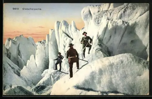 AK Gletscherpartie, Drei Kletterer