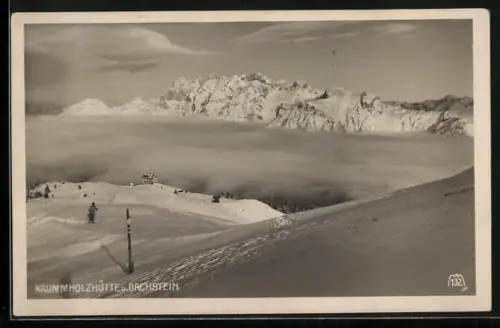 AK Krummholzhütte, Winterlandschaft mit dem Dachstein