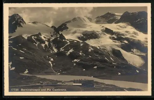 AK Berninahospiz, Ansicht und Piz Cambrena
