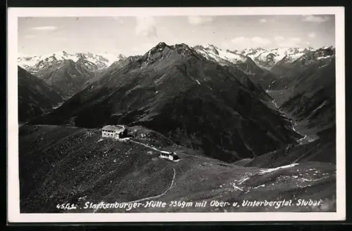 AK Starkenburger-Hütte, Berghütte mit Ober- u. Unterbergtal