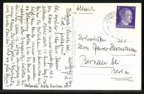 AK Starkenburger-Hütte, Berghütte mit Ober- u. Unterbergtal