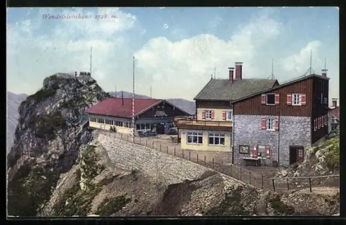 AK Wendelsteinhaus, Berghütte mit Aussichtspunkt