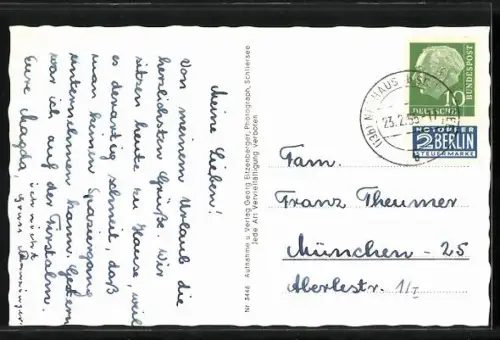 AK Rotwandhaus T. A. K. M., Berghütte gegen Rofan und Guffert