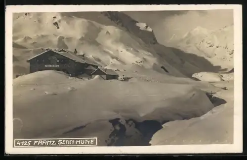 AK Franz Senn-Hütte im Stubai im Schnee