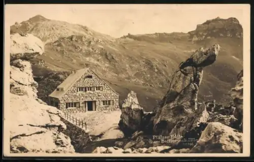 AK Pfälzer Hütte, Berghütte am Bettlerjoch